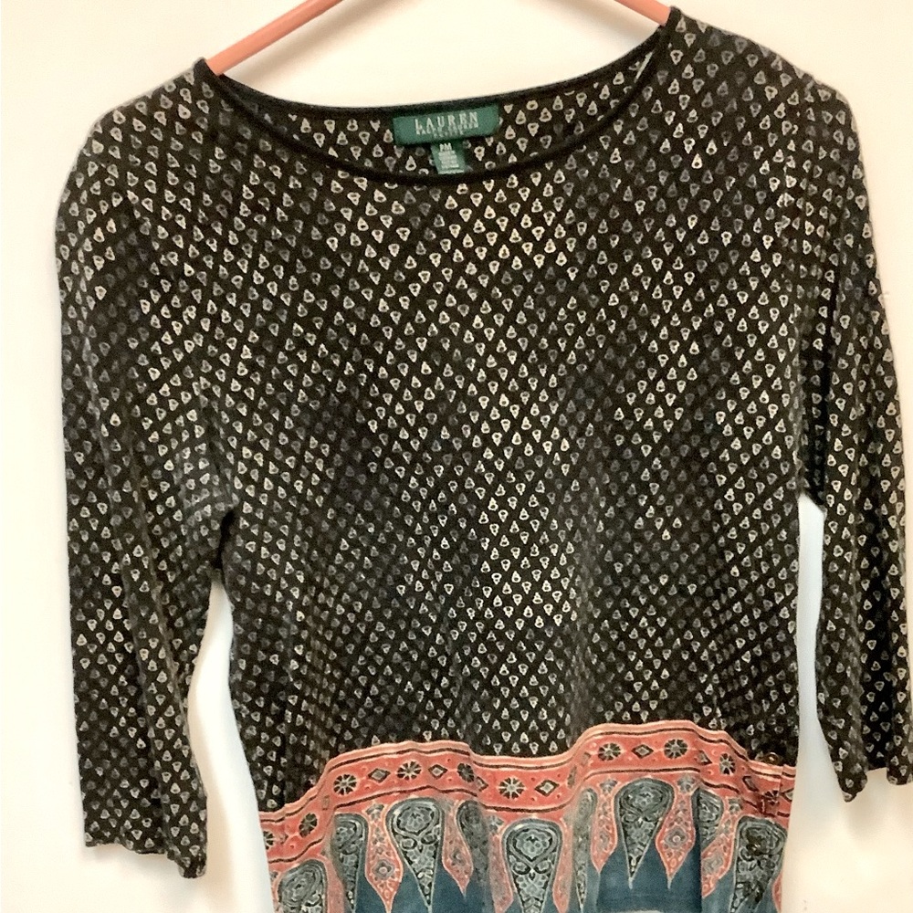Lauren, Ralph Lauren petite, 3/4 sleeve top, size PM